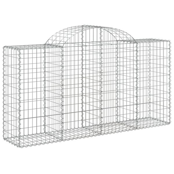 vidaXL Paniers à gabions arqués 10 pcs 200x50x100/120 cm fer galvanisé