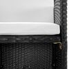 vidaXL Salon de jardin 13 pcs avec coussins Résine tressée Noir
