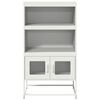vidaXL Buffet haut blanc 68x39x123 cm acier