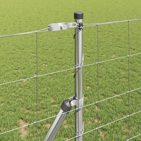 vidaXL Poteau de cl&ocirc;ture. Galvanis&eacute; 25 x 1,2 m Acier