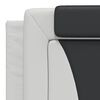 vidaXL Coussin de t&ecirc;te de lit Viana blanc et noir 180 cm similicuir