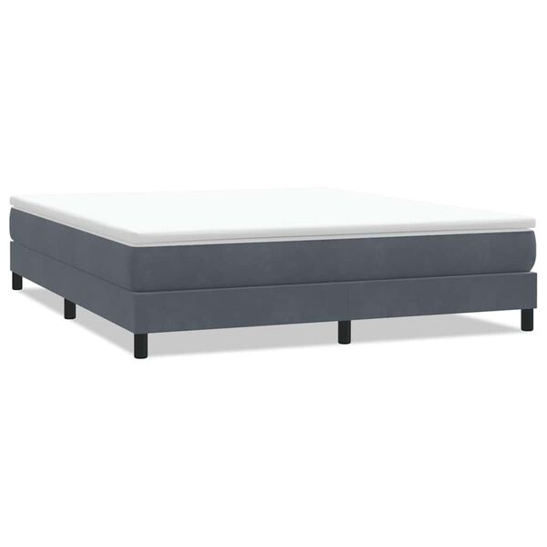 vidaXL Sommier à lattes de lit sans matelas gris foncé 180x220 cm
