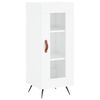vidaXL Buffet haut Blanc brillant 34,5x34x180 cm Bois d'ing&eacute;nierie