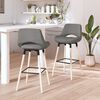 vidaXL Tabourets de bar lot de 2 gris clair tissu
