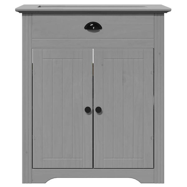vidaXL Armoire de lavabo de salle de bain BODO gris 70x35x80 cm