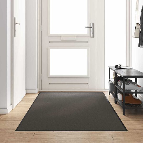 vidaXL Tapis d'entr&eacute;e Anthracite et noir 120 x 250 cm Polyamide et PVC