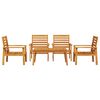 vidaXL Salon de jardin 5 pcs bois d'acacia solide