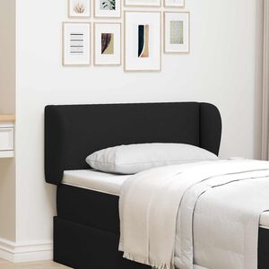 vidaXL Oreille de t&ecirc;te de lit Noir 40 x 23 x 6 cm tissu