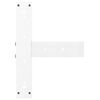 vidaXL Pieds de table de bar en T, 2 pièces, blanc, 50 x 35 x (100-101) cm, acier