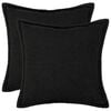 vidaXL Housse de coussin 2 pc HOUTEN Noir 80 x 80 cm Boucl&eacute;