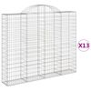 vidaXL Paniers &agrave; gabions arqu&eacute;s 13 pcs 200x30x160/180 cm Fer galvanis&eacute;