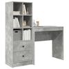 vidaXL Bureau avec tiroir 2 pcs Gris b&eacute;ton