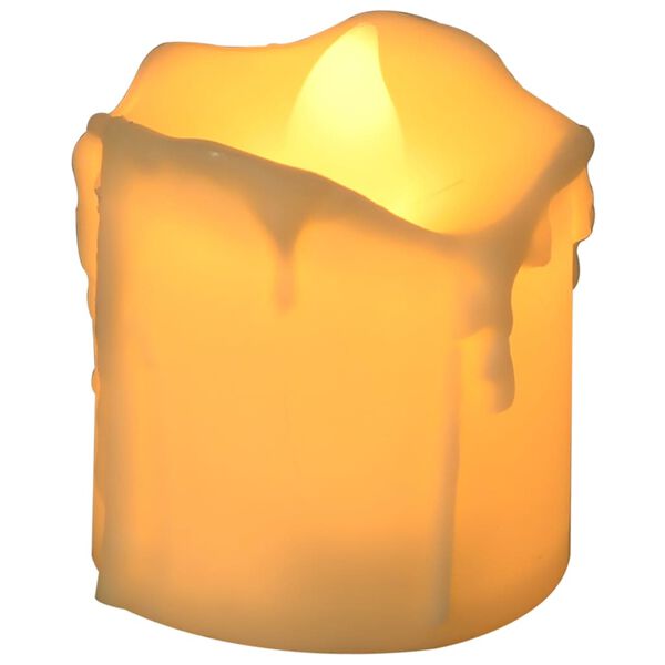 vidaXL Bougies &eacute;lectriques sans flamme &agrave; LED 50 pcs Blanc chaud