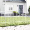 vidaXL Cl&ocirc;ture de jardin Blanc 1,7 x 0,8 m Acier rev&ecirc;tu de poudre