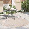vidaXL Tapis de surface Rond PALMERAS Beige &Oslash; 120 CM Polyester