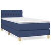 vidaXL Sommier &agrave; lattes de lit avec matelas Bleu 80x200 cm Tissu
