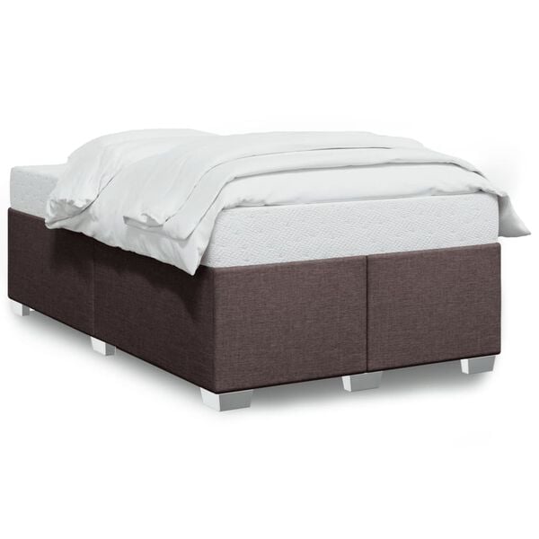 vidaXL Cadre de lit sans matelas marron fonc&eacute; 120x190 cm tissu