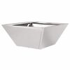 vidaXL Cache-pot de jardin Argent 35 x 35 x 15 cm Acier inoxydable