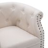 vidaXL Fauteuil lin clair tissu