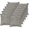vidaXL Coussin HOUTEN 12 pc Gris clair Fleece en microfibre