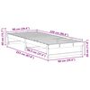 vidaXL Cadre de lit Marron 90 x 220 cm Pin massif