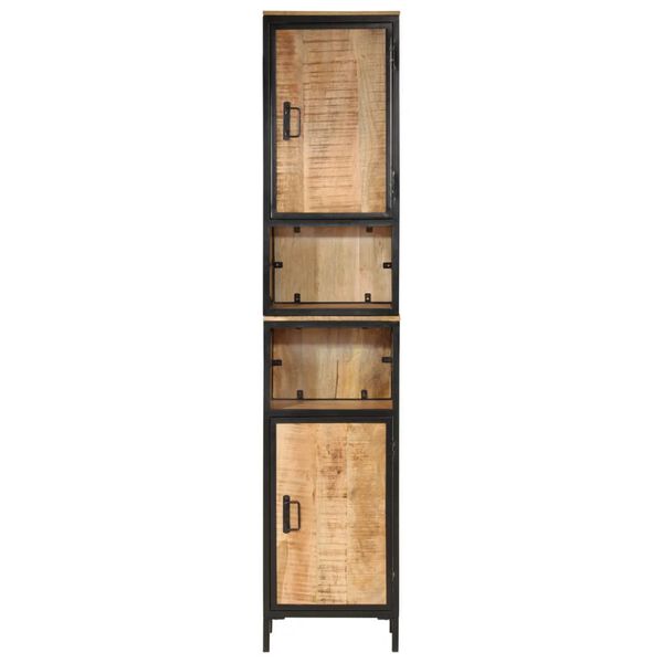 vidaXL Armoire de salle de bain 40x27x180 cm fer et bois de manguier