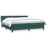 vidaXL Sommier &agrave; lattes de lit et matelas vert fonc&eacute; 180x220cm velours