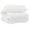 vidaXL Couette avec oreiller 2 pc Blanc Microfibre