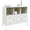 vidaXL Buffet blanc 100,5x39x79 cm acier
