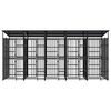 vidaXL Chenil d'ext&eacute;rieur avec toit pour chiens Acier 9,22 m&sup2;