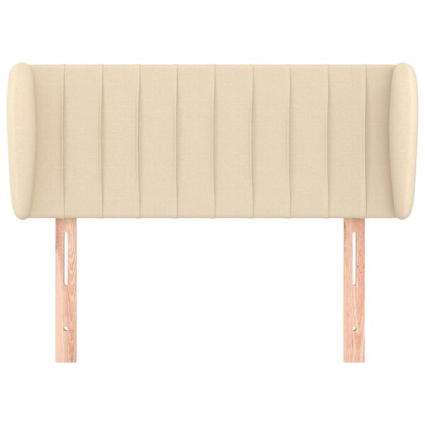 vidaXL T&ecirc;te de lit avec oreilles Cr&egrave;me 83x23x78/88 cm Tissu