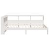 vidaXL Lit bibliothèque sans matelas blanc 90x200cm bois de pin massif