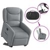vidaXL Fauteuil inclinable &eacute;lectrique gris clair tissu