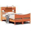vidaXL Cadre de lit sans matelas cire marron 120x200cm bois pin massif