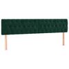 vidaXL T&ecirc;tes de lit 2 pcs Vert fonc&eacute; 100x7x78/88 cm Velours
