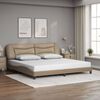 vidaXL Cadre de lit avec LED sans matelas Hvar cappuccino 200x200 cm