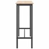 vidaXL table Naturel 100 x 40 x 101 cm Bois d'ing&eacute;nierie et acier