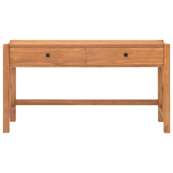 vidaXL Bureau avec 2 tiroirs 140x40x75 cm Bois de teck