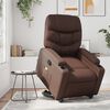 vidaXL Fauteuil inclinable de massage Marron Similicuir