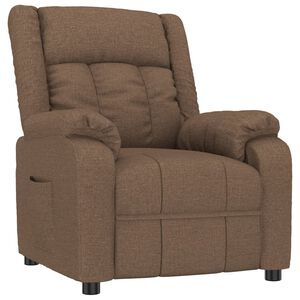 vidaXL Fauteuil inclinable Marron Tissu