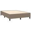 vidaXL Sommier &agrave; lattes de lit matelas LED Taupe 140x190 cm Tissu