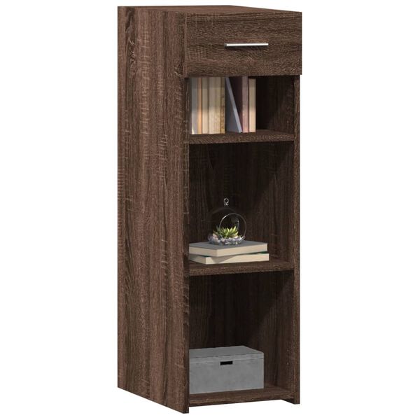 vidaXL Buffet ch&ecirc;ne marron 30x42,5x93 cm bois d'ing&eacute;nierie