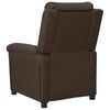 vidaXL Fauteuil inclinable &eacute;lectrique Marron fonc&eacute; Tissu