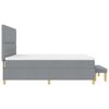 vidaXL Lit &agrave; ressorts avec matelas Gris clair 180 x 200 cm tissu