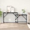 vidaXL Table console 2 pcs Chêne noir 100 x 28 x 75 cm
