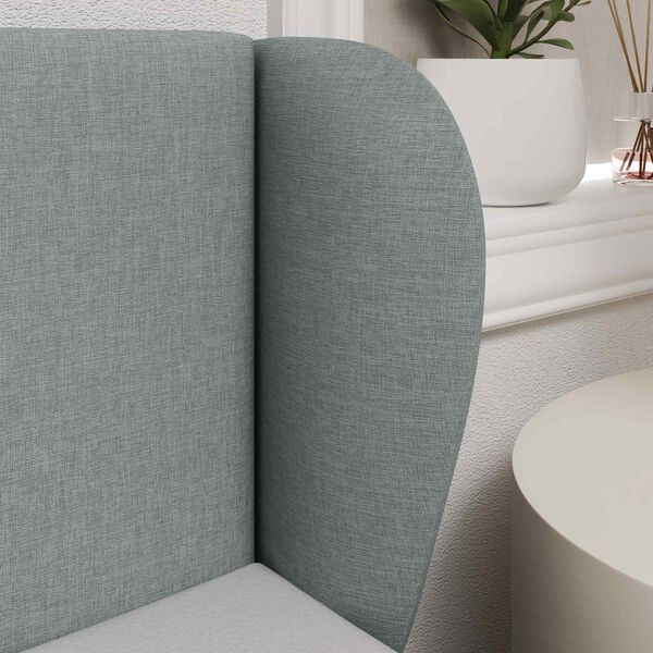 vidaXL Oreille de t&ecirc;te de lit Gris clair 40 x 23 x 6 cm tissu