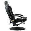 vidaXL Fauteuil de massage avec repose-pied noir similicuir