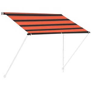 vidaXL Auvent r&eacute;tractable 100x150 cm Orange et marron