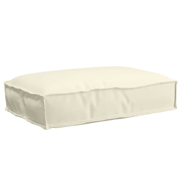 vidaXL Coussin Cr&egrave;me 60 x 40 x 8 cm Tissu Oxford