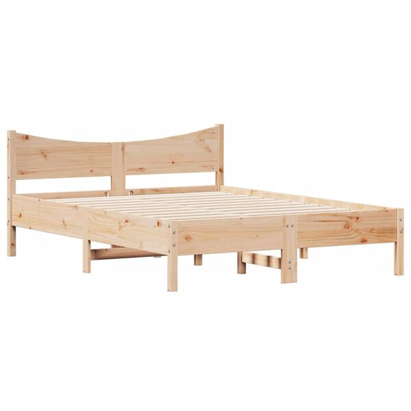vidaXL Cadre de lit sans matelas 140x200 cm bois massif de pin
